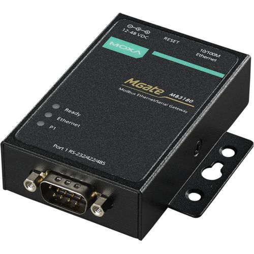 MGate MB3180 | 1 Port RS232/422/485 Modbus TCP to Serial Communication Gateway